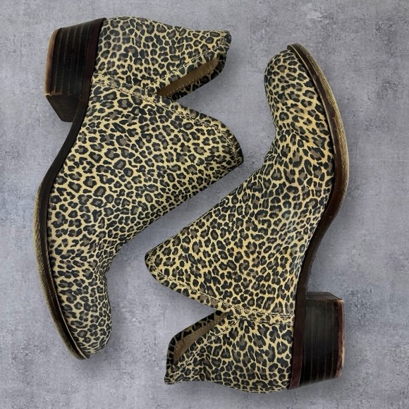 Lucky brand Women’s LK-Bashina 2 Sophia Leopard Animal Print Ankle Boots Sz 7.5M - Picture 5 of 10